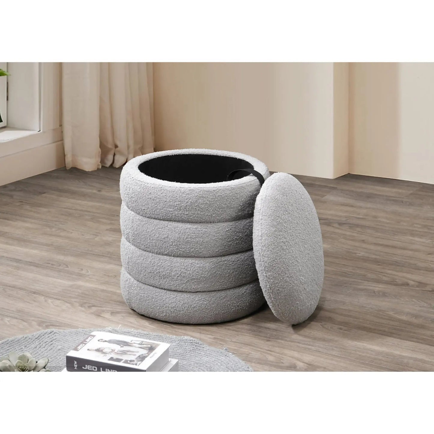 Pouf de rangement 6241 gris