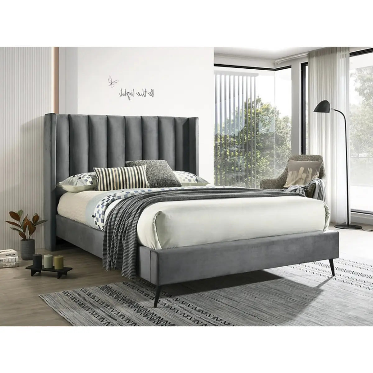 Lit plateforme 5230 gris