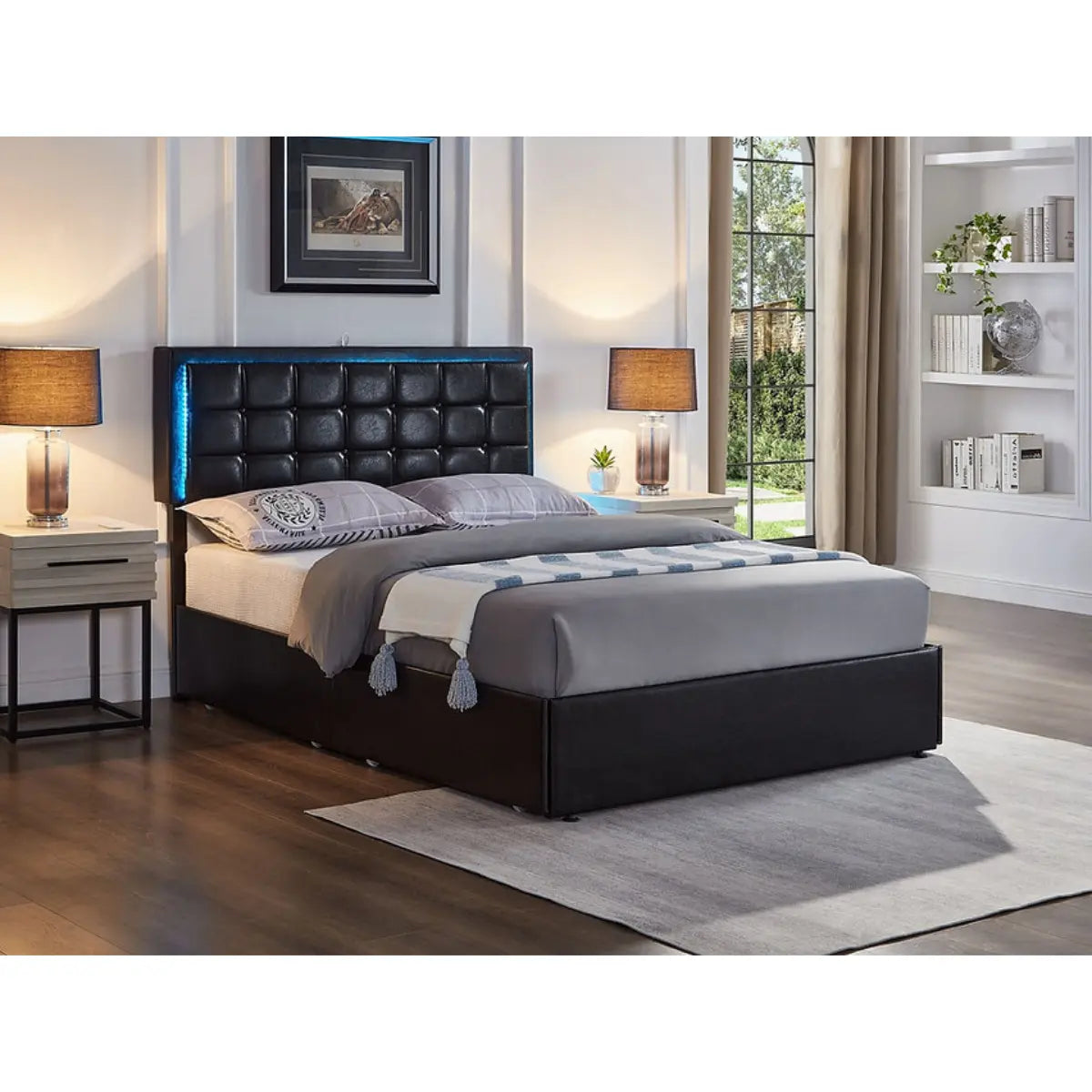Lit plateforme à LED 5400 en noir