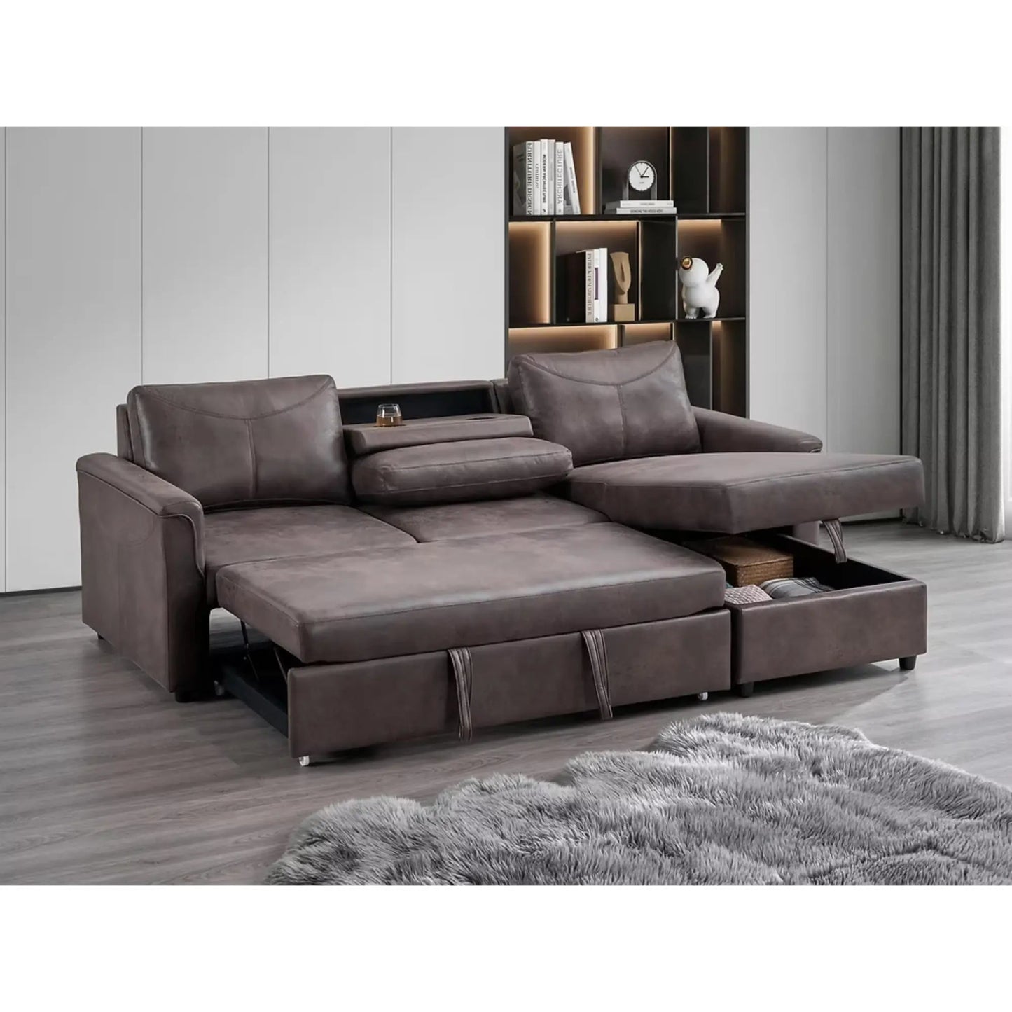 Canapé-lit 9076 marron