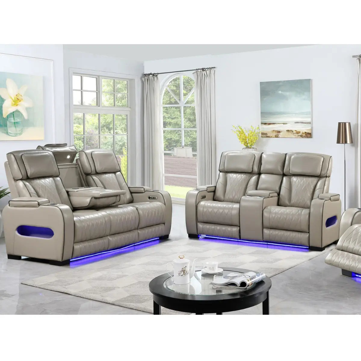 Ensemble de canapé inclinable électrique D10152