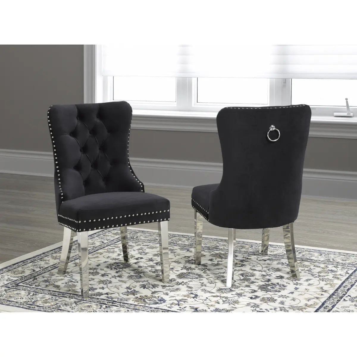 Ensemble de chaises de salle à manger F459 noires