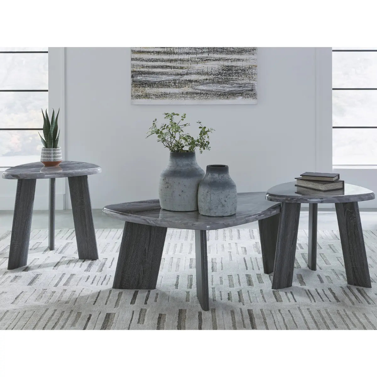 Ensemble de tables d'appoint Ashley Bluebond