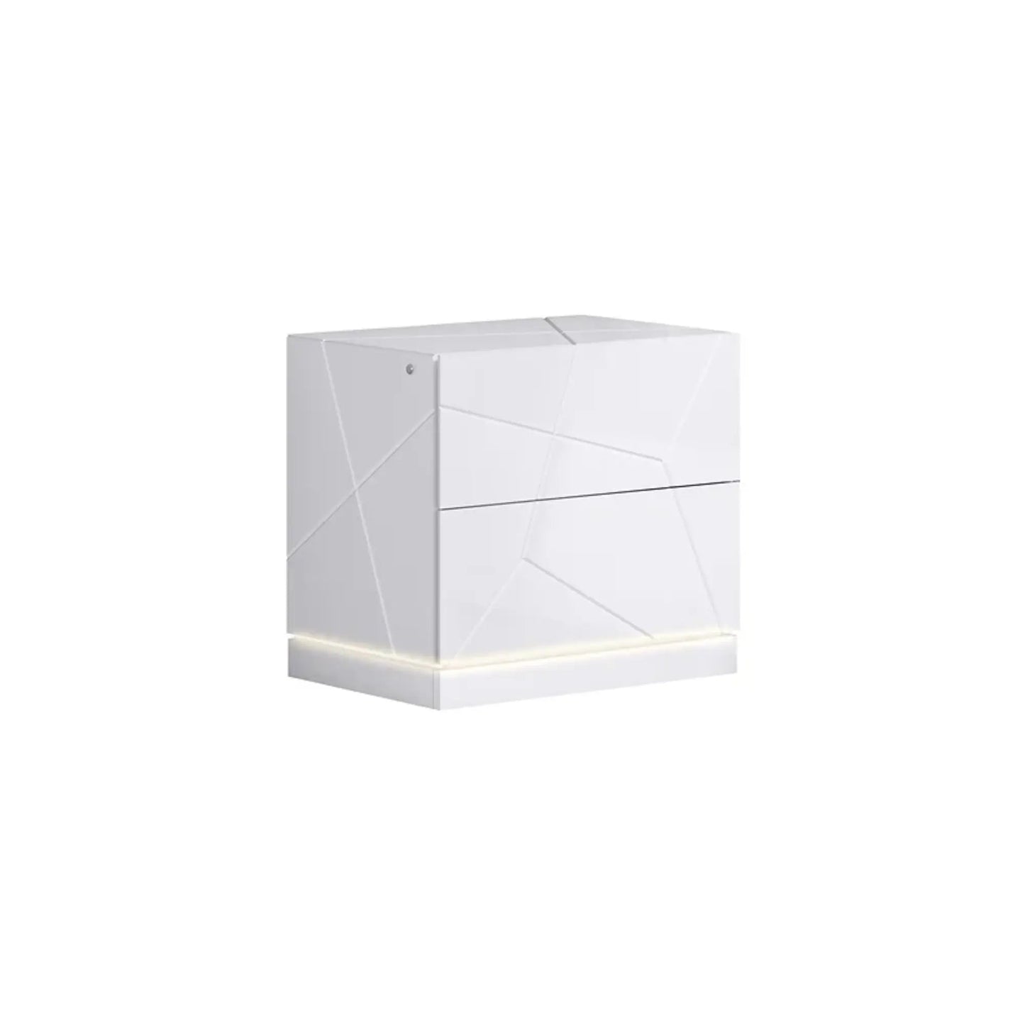 Ensemble de chambre à coucher Taylor avec rangement hydraulique en blanc