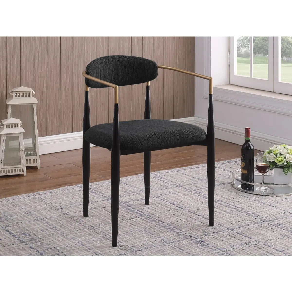 Ensemble de chaises de salle à manger Mykos en noir