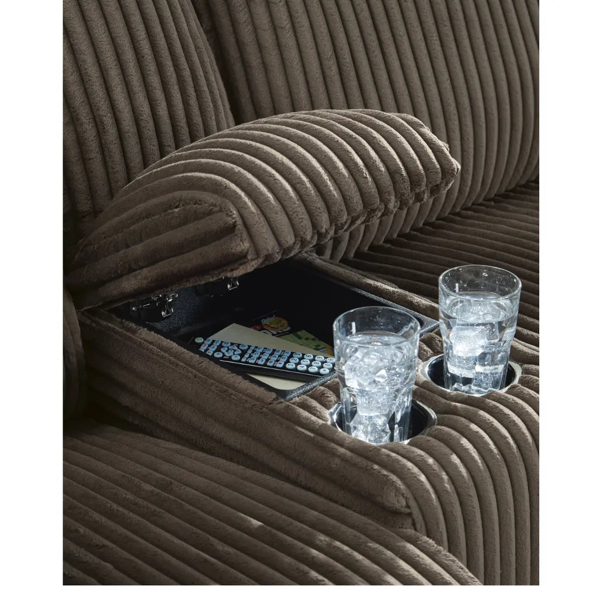 Canapé sectionnel inclinable Ashley Top Tier en chocolat