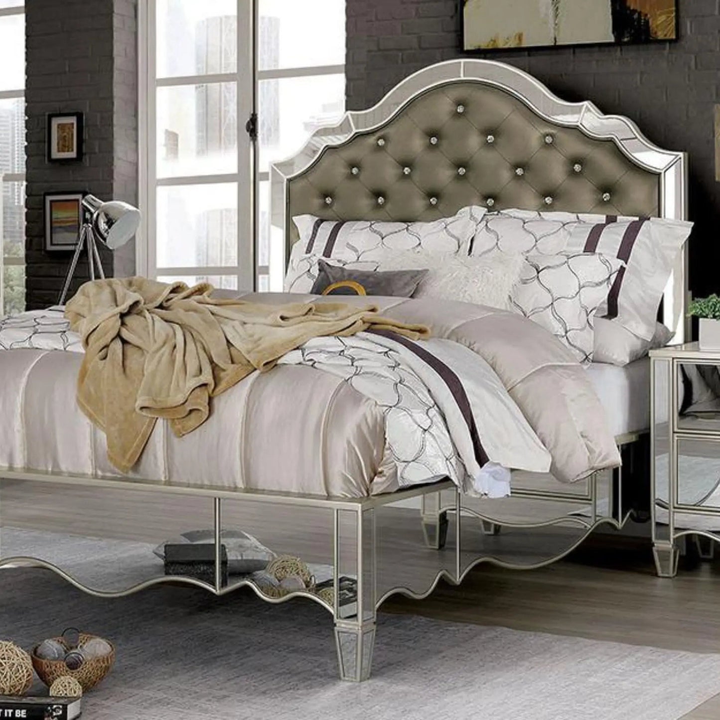 Ensemble de chambre à coucher avec miroir 169