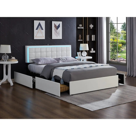 Lit plateforme à LED 5400 en blanc