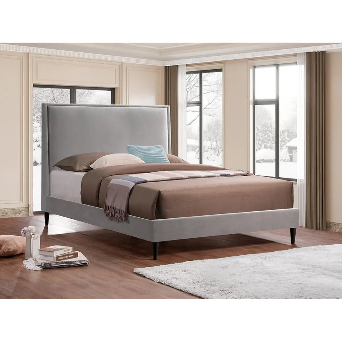 Lit plateforme 5570 gris
