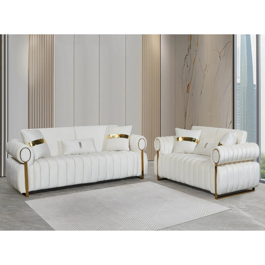 Ensemble de canapés 6077 couleur crème