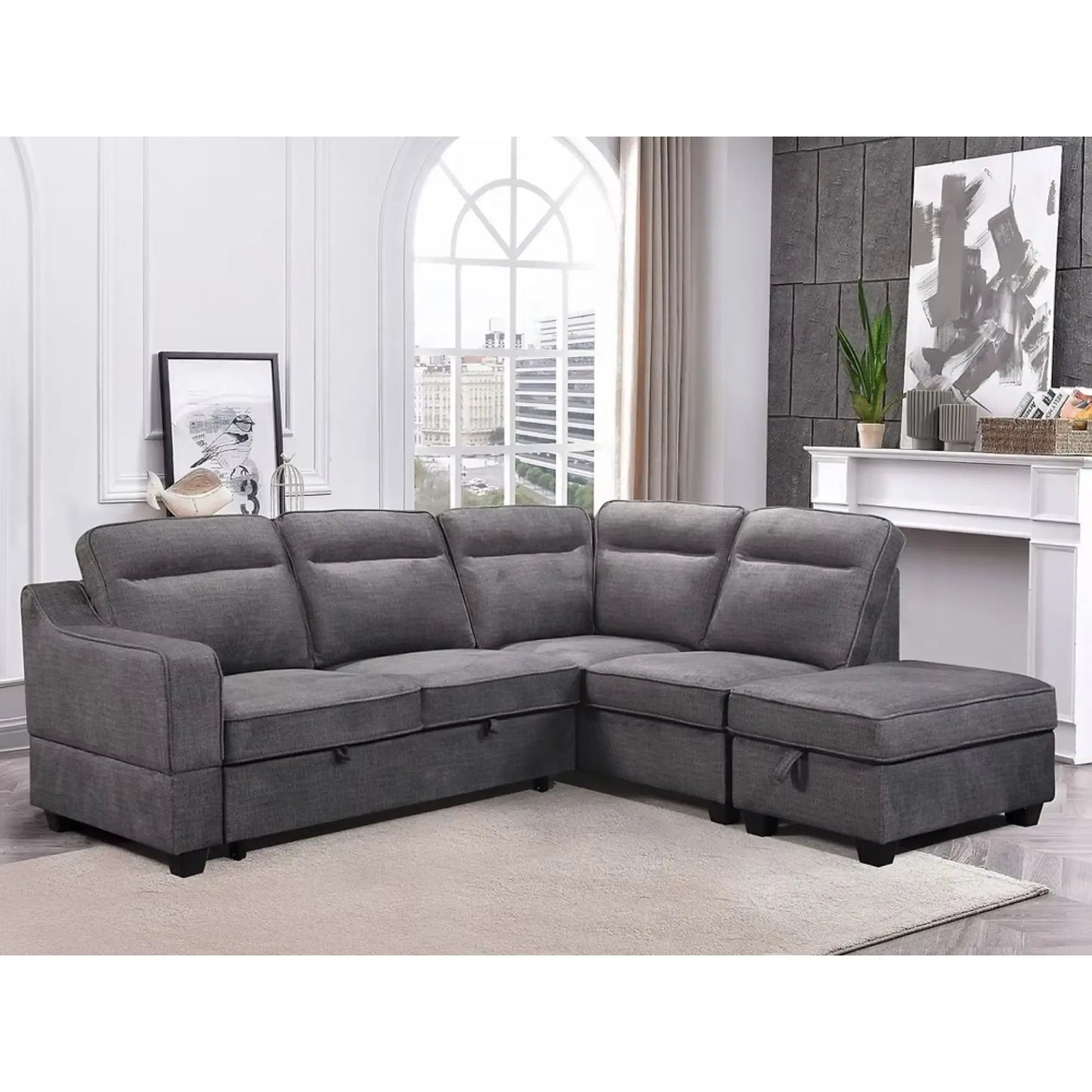 Canapé-lit 9010 gris