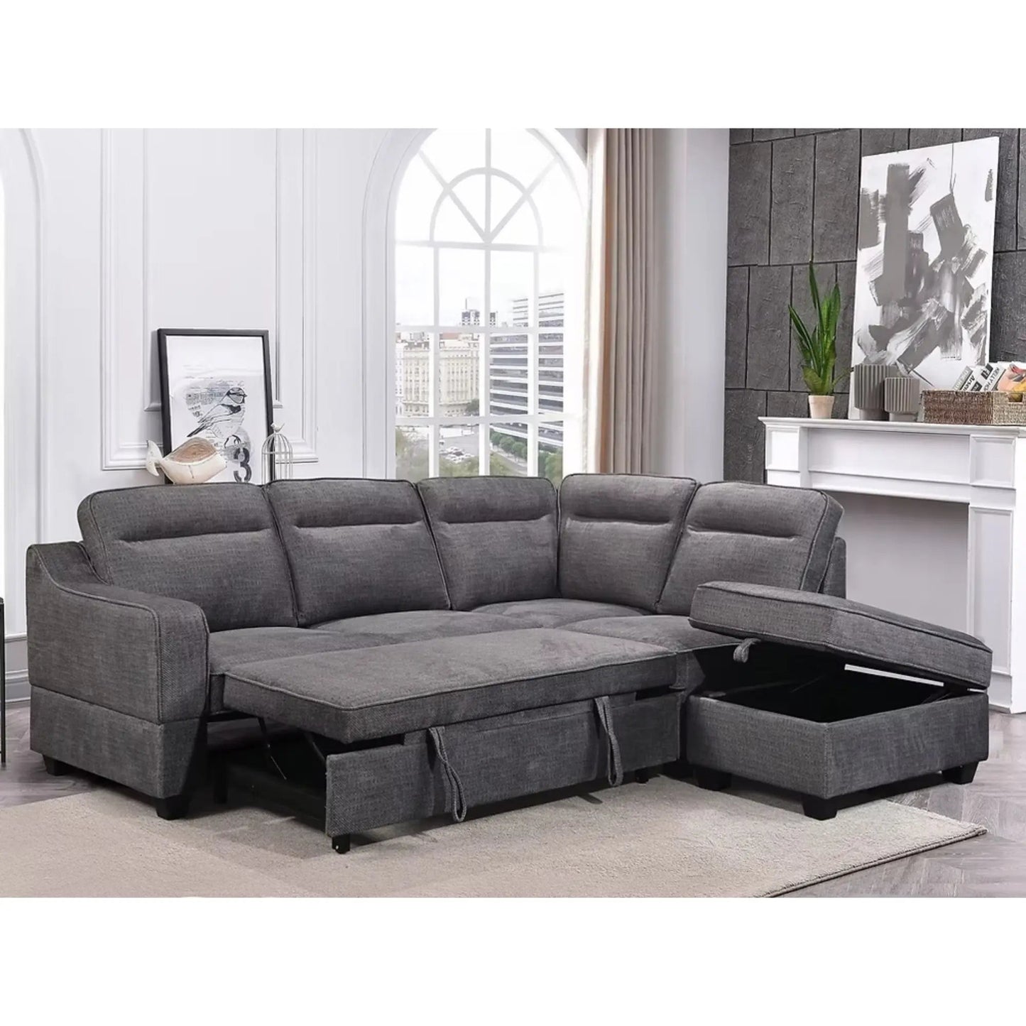 Canapé-lit 9010 gris