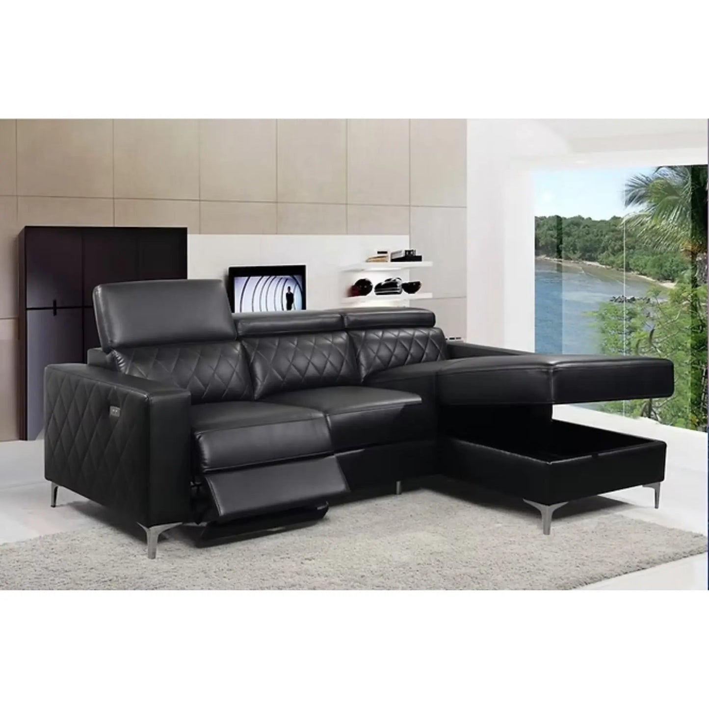 9021 Sectionnel en noir