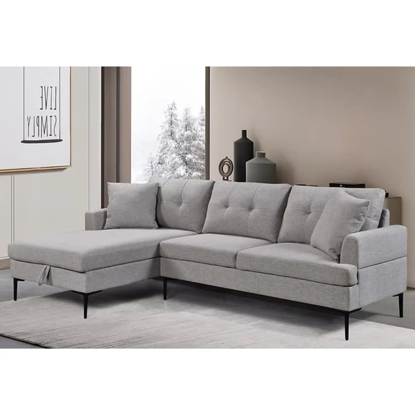 9060 Sectionnel en gris