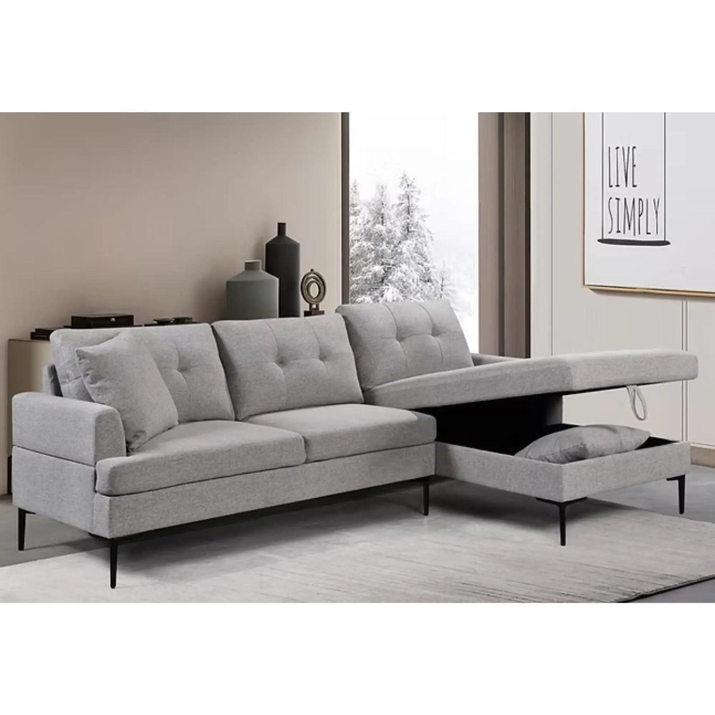 9060 Sectionnel en gris