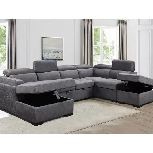 Canapé-lit sectionnel 9090 gris