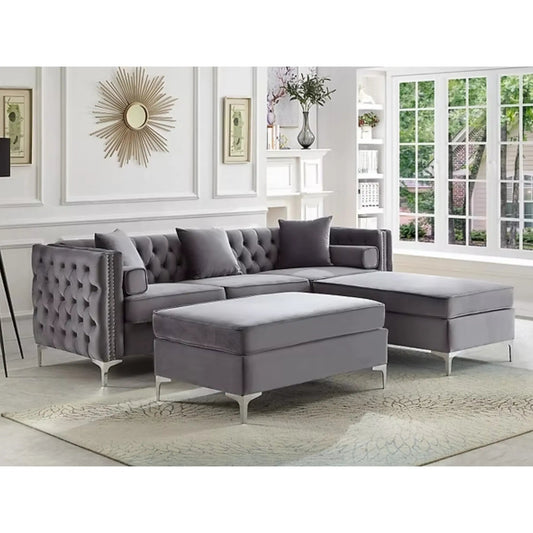 9280 Sectionnel en gris