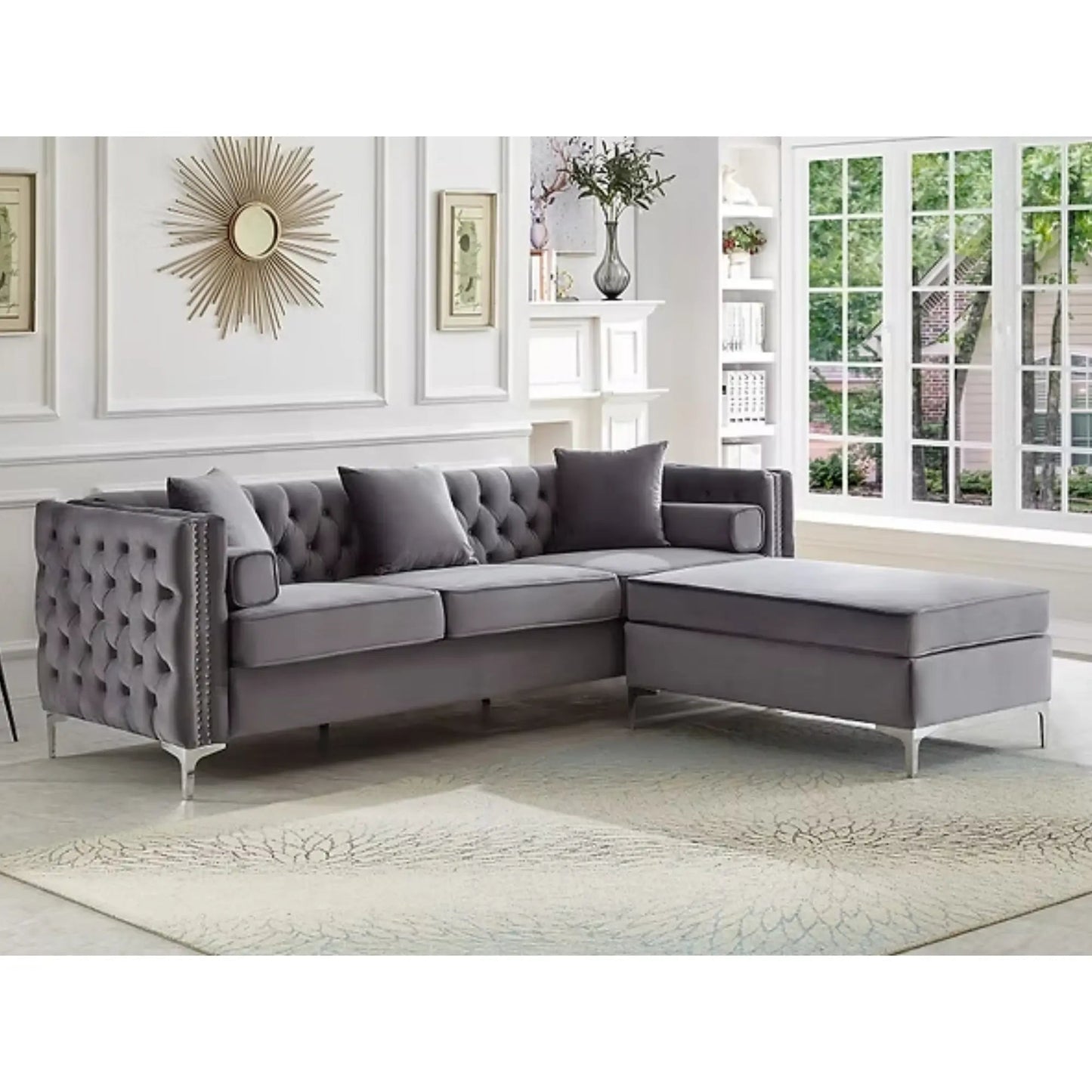 9280 Sectionnel en gris