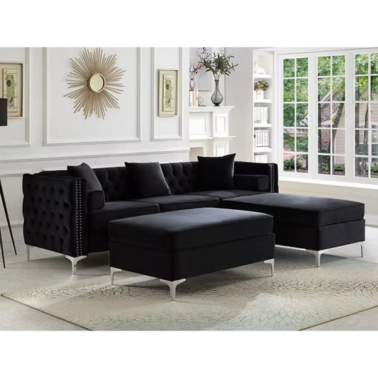 9282 Sectionnel en noir
