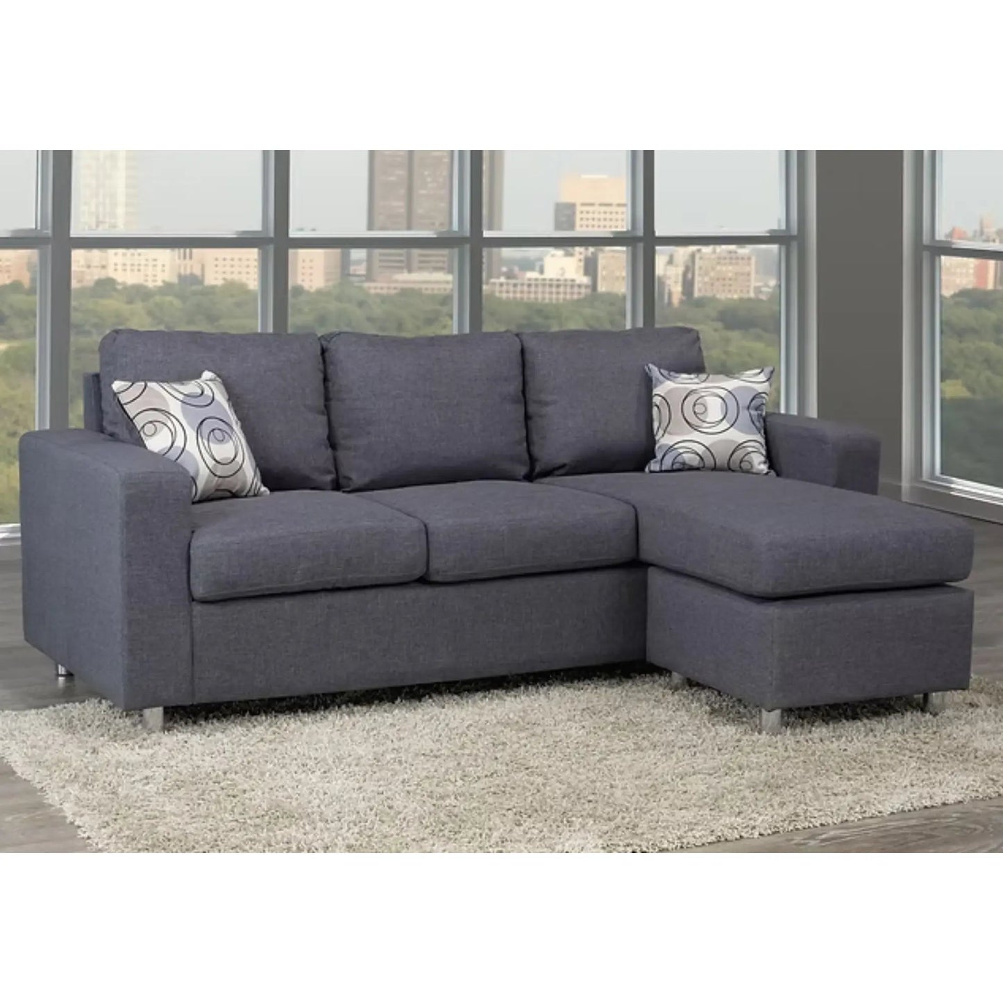 9325 Sectionnel en gris