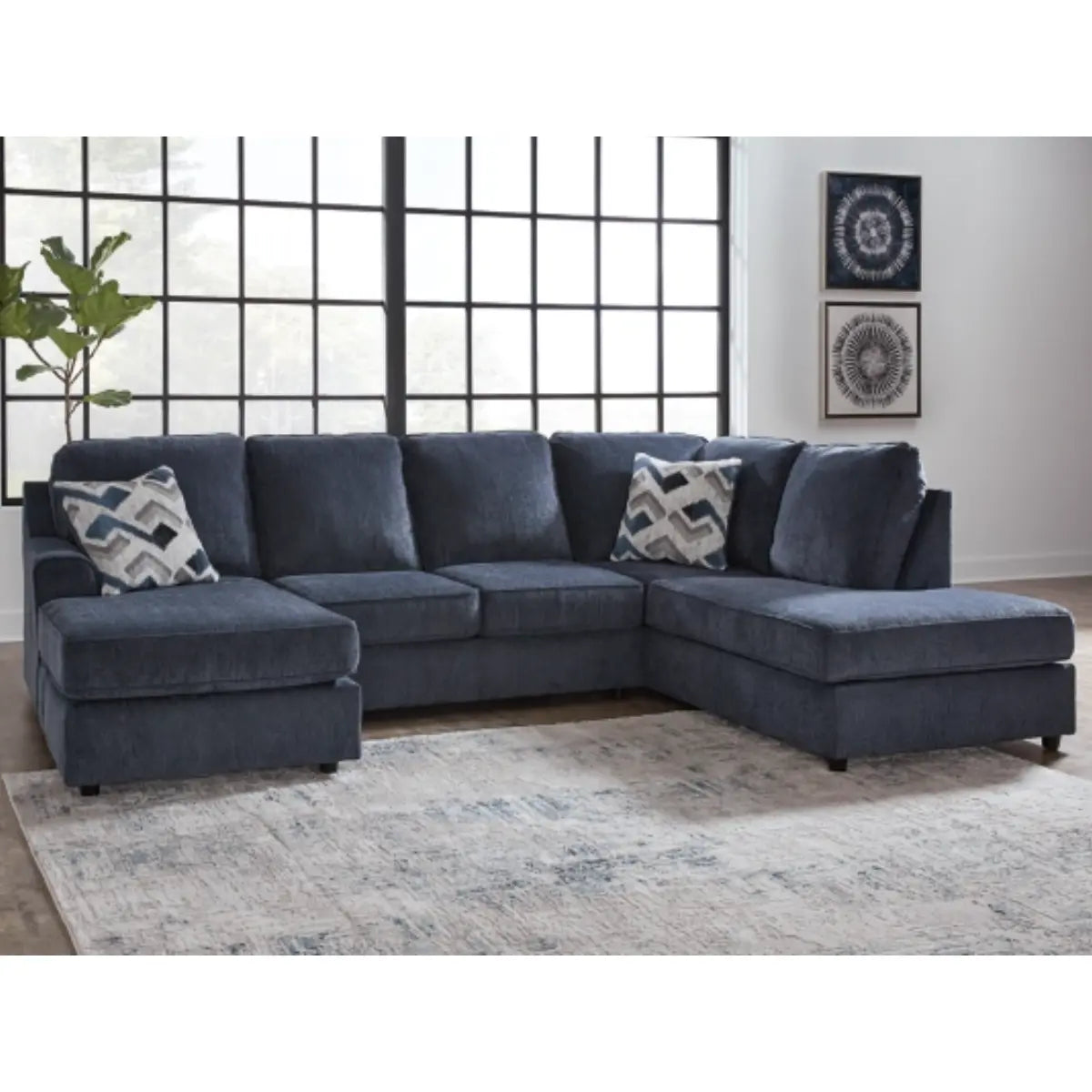 Canapé sectionnel Ashley Albar Place en Cobalt RHF