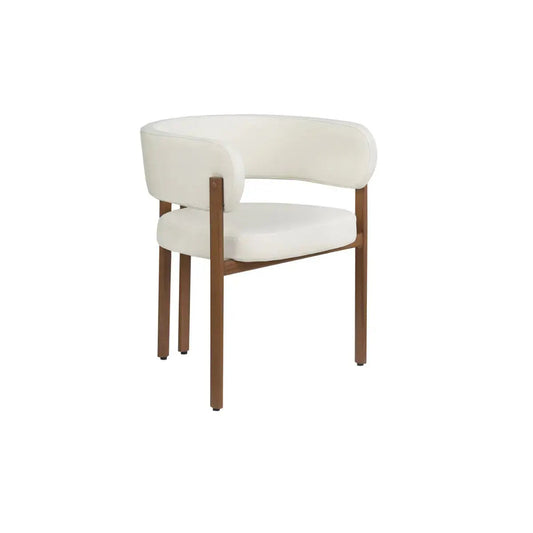 Ensemble de chaises de salle à manger Belisse en noyer crème
