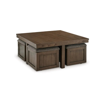 Table basse Ashley Boardernest avec 4 tabourets