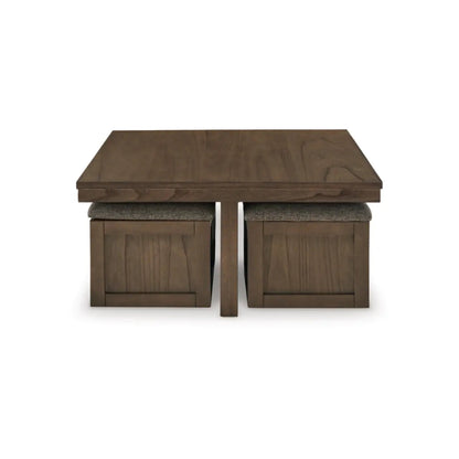 Table basse Ashley Boardernest avec 4 tabourets