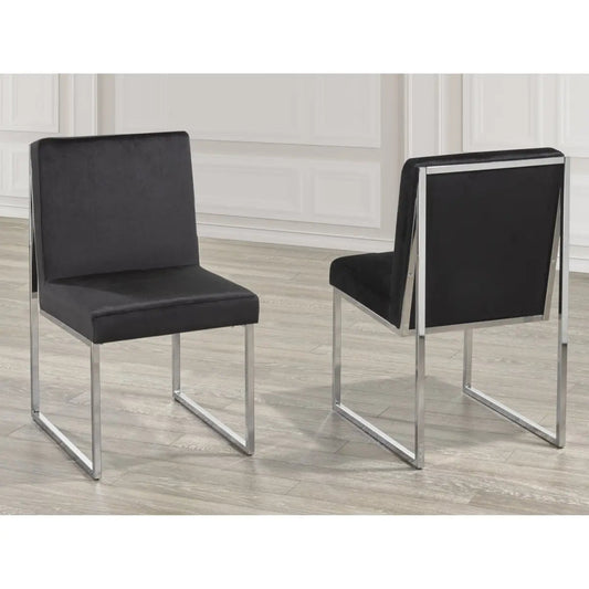 Ensemble de chaises de salle à manger Brassex noires
