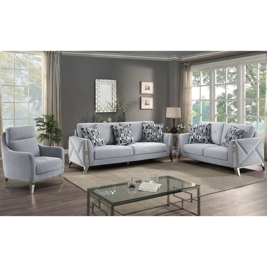 Ensemble de canapés Diana 5725 gris argenté 