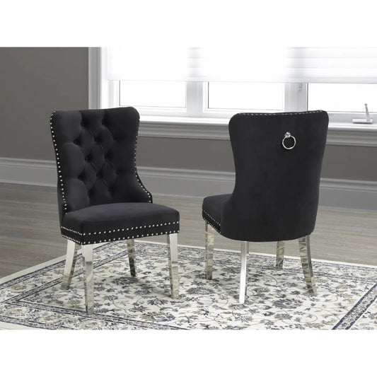 Ensemble de chaises de salle à manger F459 noires