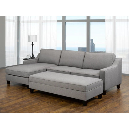 Canapé sectionnel Mila avec pouf de rangement