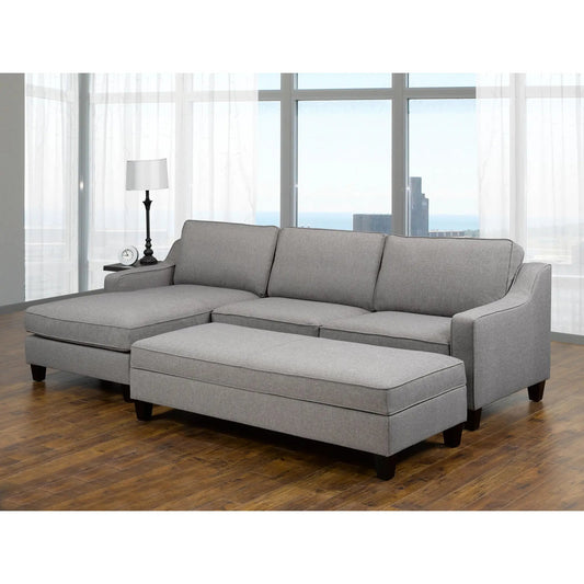 Canapé sectionnel Mila avec pouf de rangement