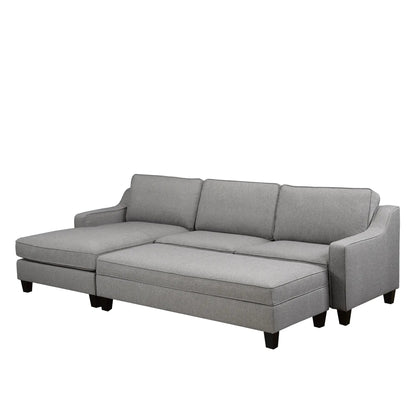 Canapé sectionnel Mila avec pouf de rangement
