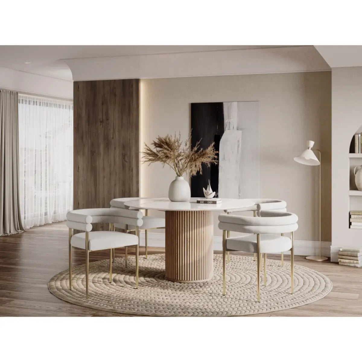 Ensemble de chaises de salle à manger Allure couleur crème