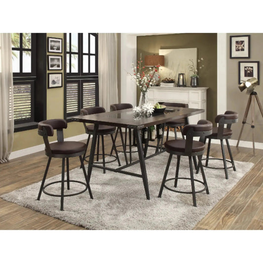 Ensemble de salle à manger Appert à hauteur de comptoir, marron