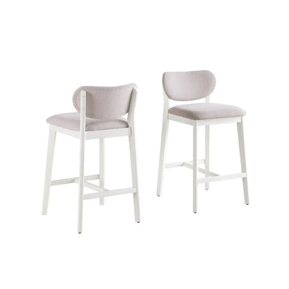 Ensemble de tabourets de bar Durana couleur crème