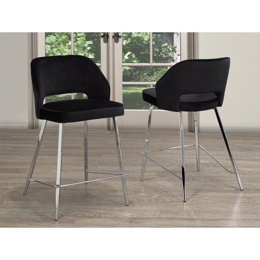 Ensemble de tabourets de bar Ella en noir