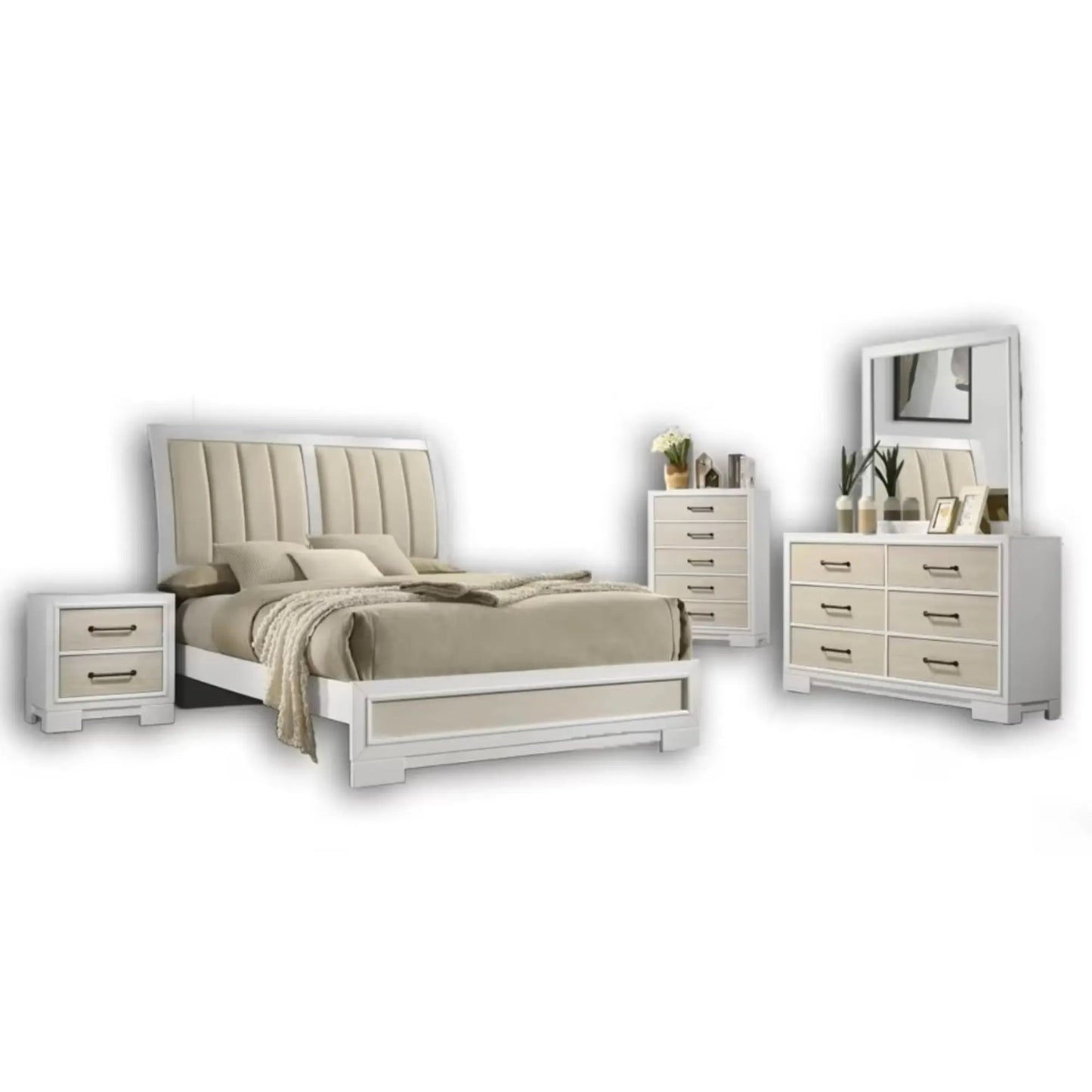 Ensemble de chambre Flora en blanc