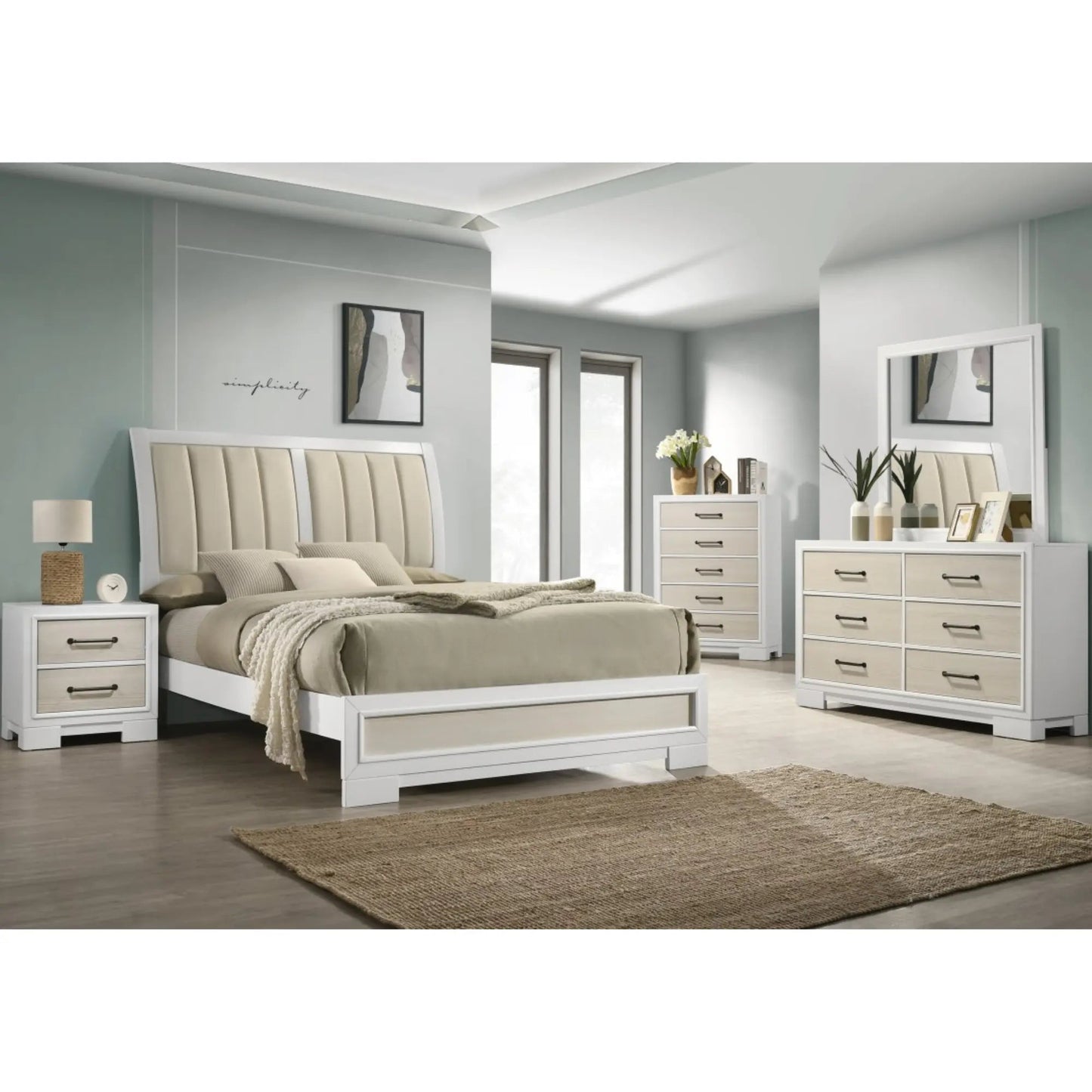 Ensemble de chambre Flora en blanc