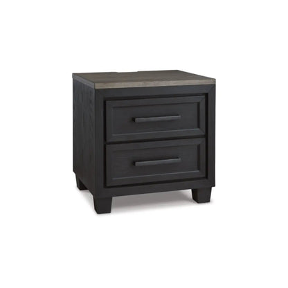 Table de chevet Ashley Foyland en noir et marron