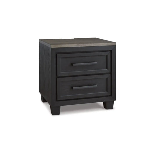 Table de chevet Ashley Foyland en noir et marron