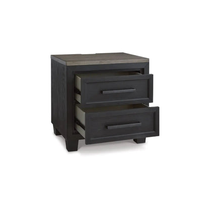 Table de chevet Ashley Foyland en noir et marron