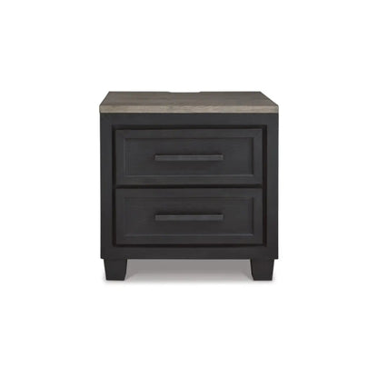 Table de chevet Ashley Foyland en noir et marron