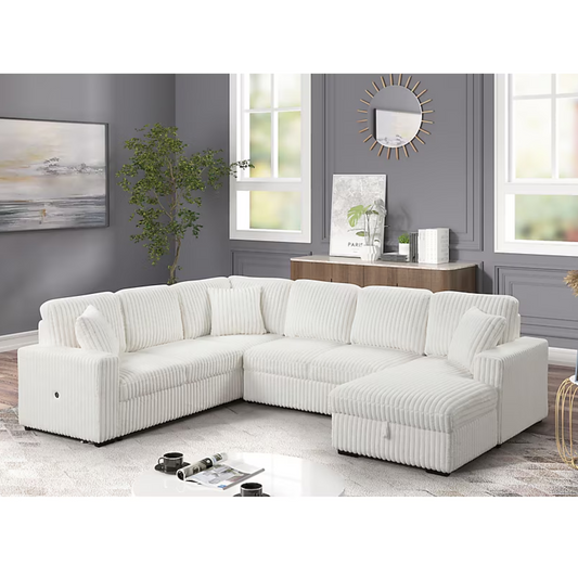 Grande section moderne en crème