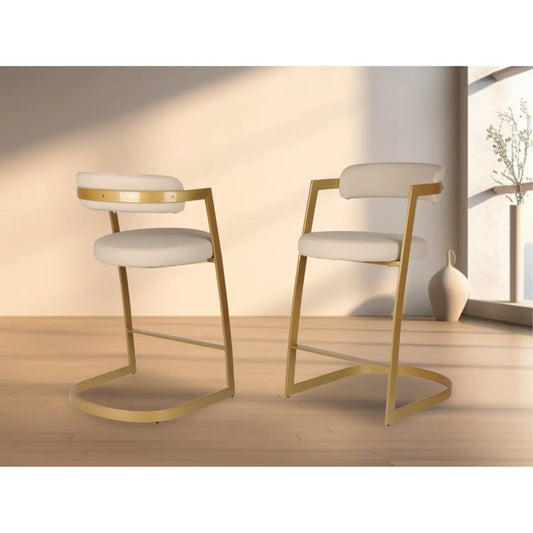 Ensemble de tabourets de bar Layla en or