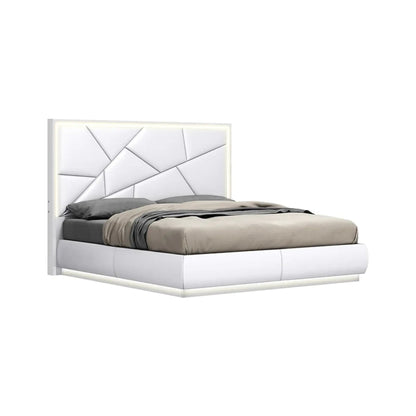 Ensemble de chambre à coucher Taylor avec rangement hydraulique en blanc