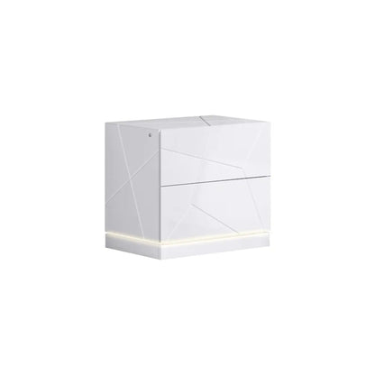 Ensemble de chambre à coucher Taylor avec rangement hydraulique en blanc
