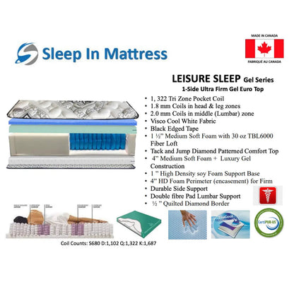 Matelas Leisure Sleep Gel Series