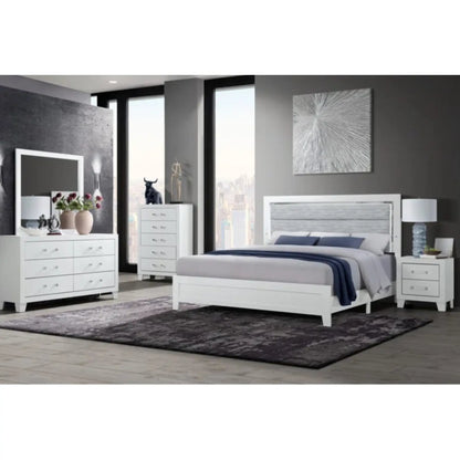 Ensemble de chambre à coucher Luccia LED en blanc